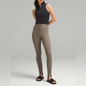 Rare Lululemon Pull-On Zip-Front High-Rise Stirrup Legging XL Nomad